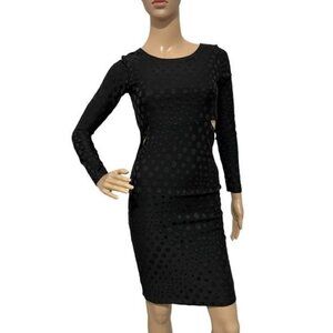 Aqua Black Bodycon Cocktail Dress Size XS